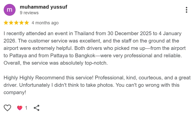 Google customer review 2 for Van Pattaya