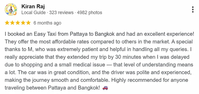 Google customer review 4 for Van Pattaya